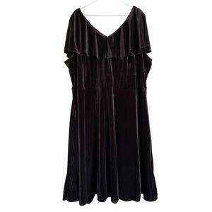 TopShop Black Velvet Dress Sz 26-28